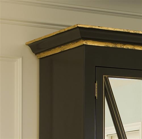 regency armoire - black with gold gilding