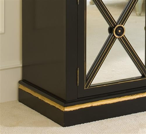 regency armoire - black with gold gilding