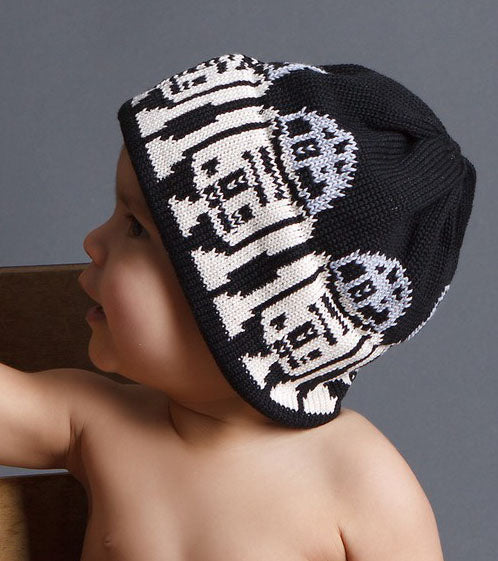 robot custom knit hat