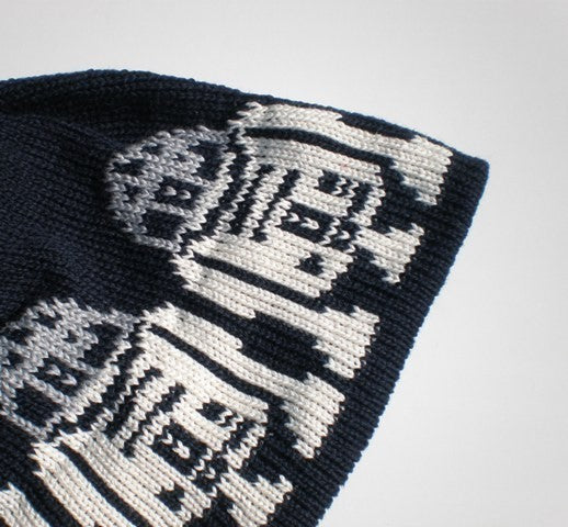robot custom knit hat
