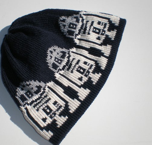 robot custom knit hat