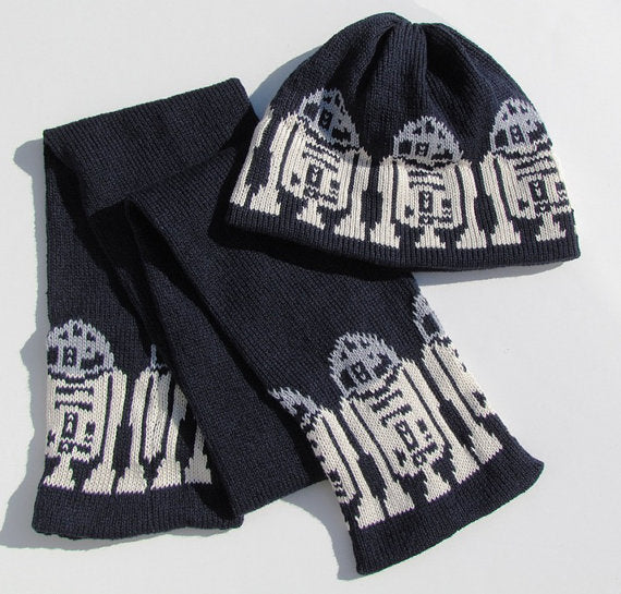 robot custom knit hat