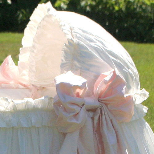 ruffles and bows bassinet (contact us for pricing)
