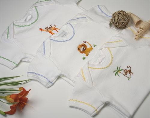 safari premium embroidered layette set by gordonsbury