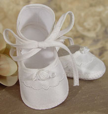 silk dupioni bubble christening gown