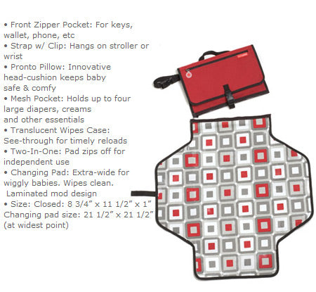 skip hop pronto changer - red