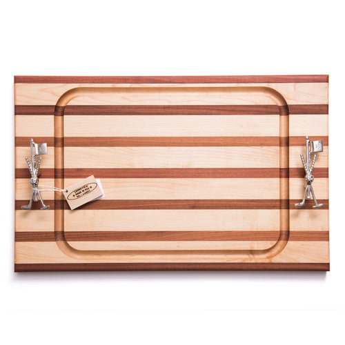 soundview millworks golf clubs and flag stick steak handle board