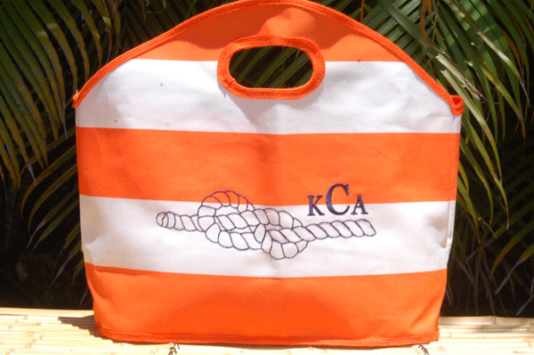 striped gg beach tote