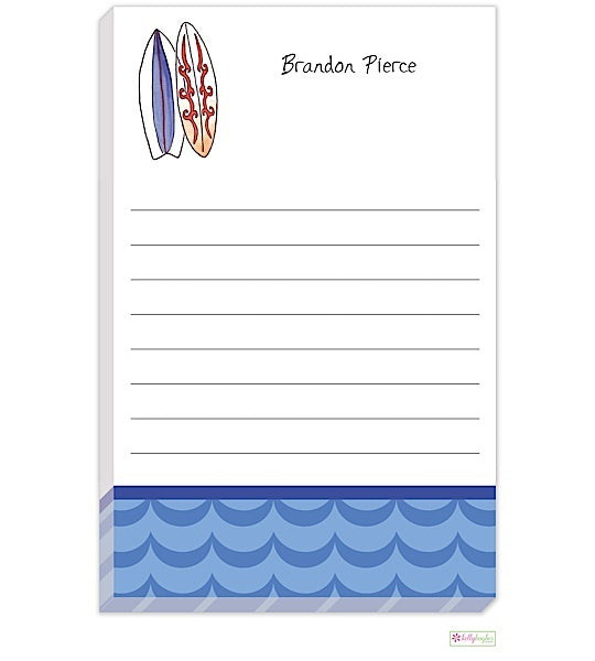 personalized - surfer dude notepad