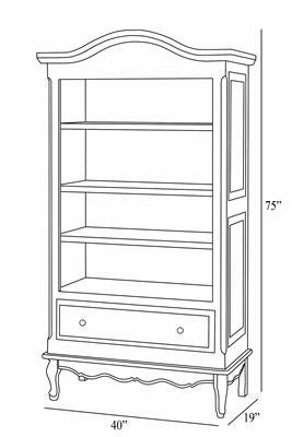 tall french bookcase (versailles moss)