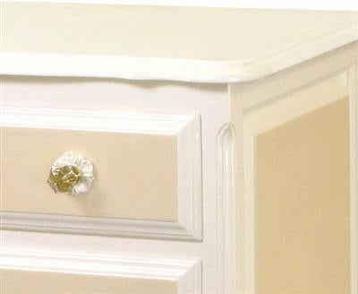 french chest (two color finish), floret knobs