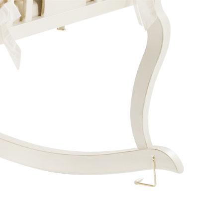 upholstered cradle - rosetta fabric & versailles creme