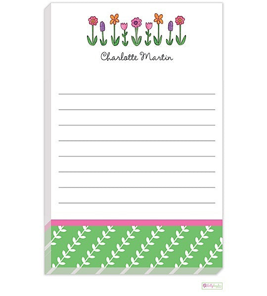 personalized - wildflowers notepad