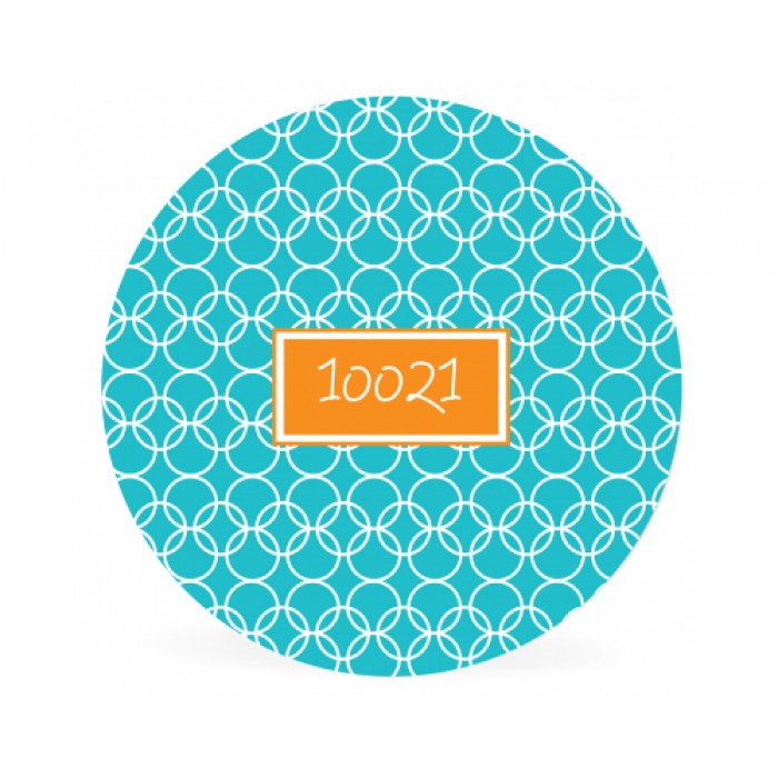 interlocking circles children's melamine plate
