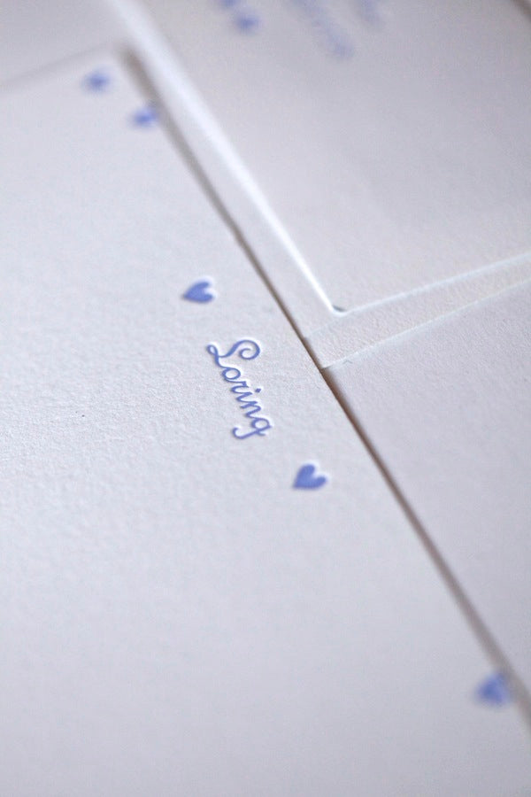 kids falling hearts stationery