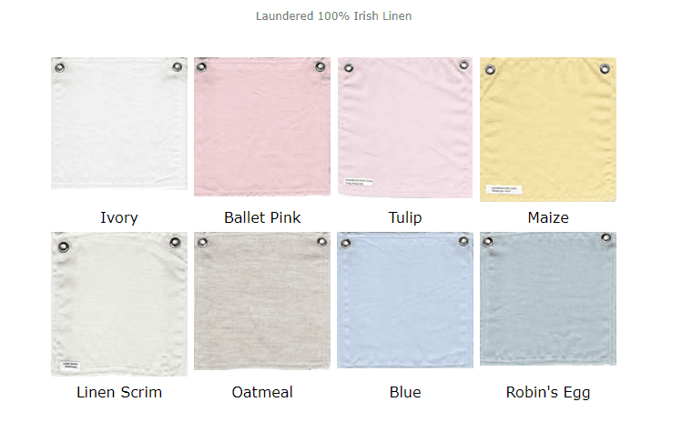 laundered linen cradle set (contact us for pricing)
