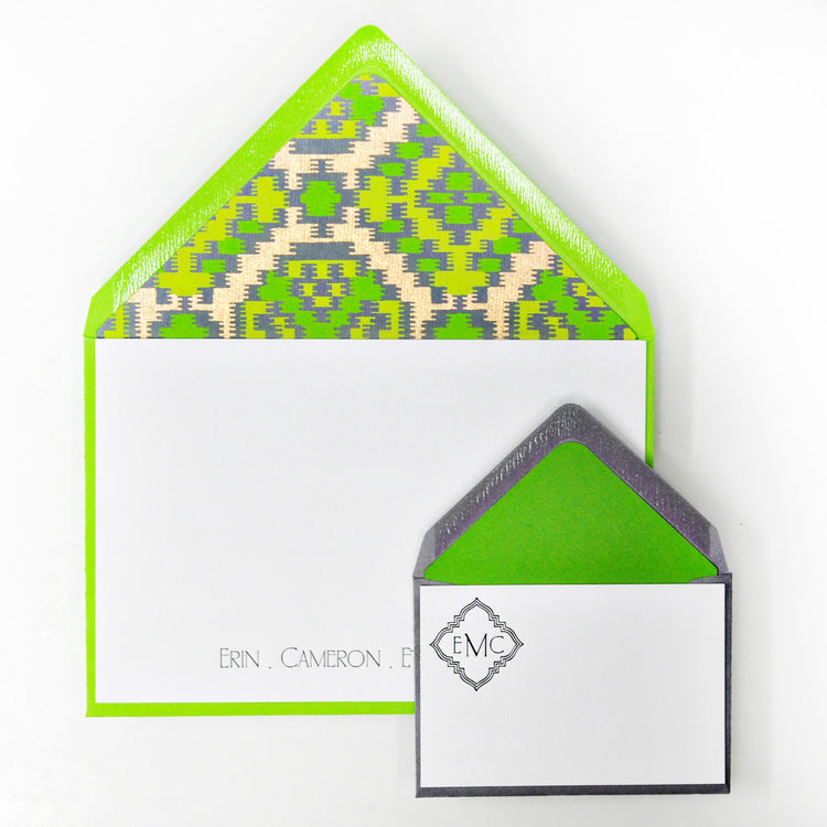 letterpressed notes and enclosures