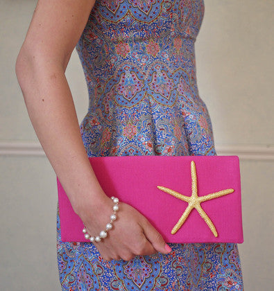 linen clutch with castings