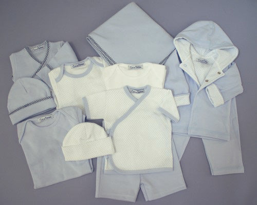 little boy blue layette gift basket