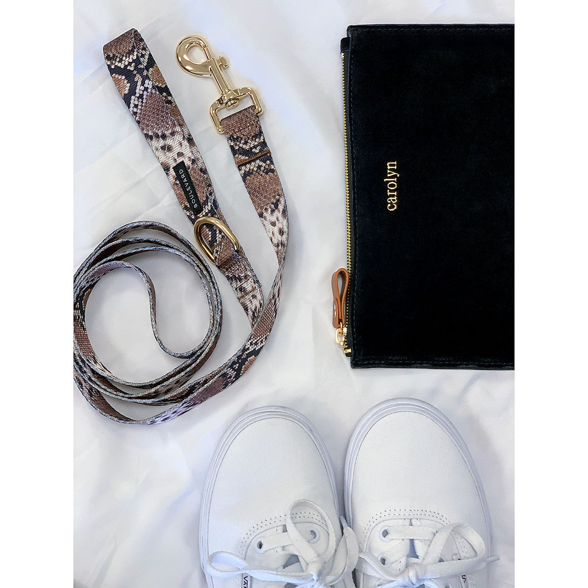 medium suede clutch