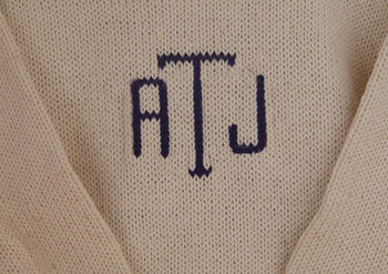 monogrammed baby sweater