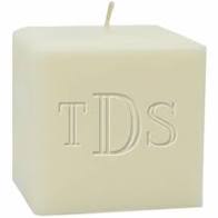 monogrammed palm wax candle - 4" palm wax