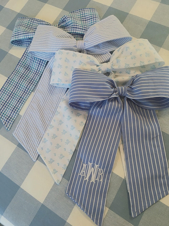 monogrammed easter basket bow