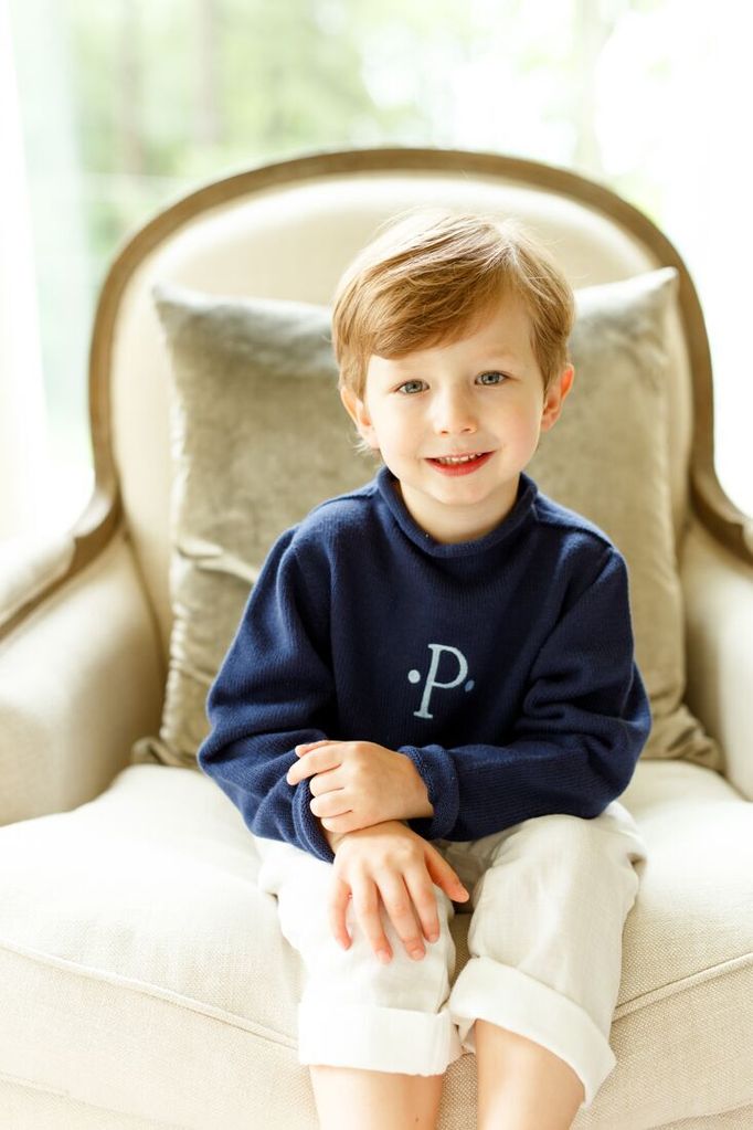 monogrammed roll neck pullover sweater