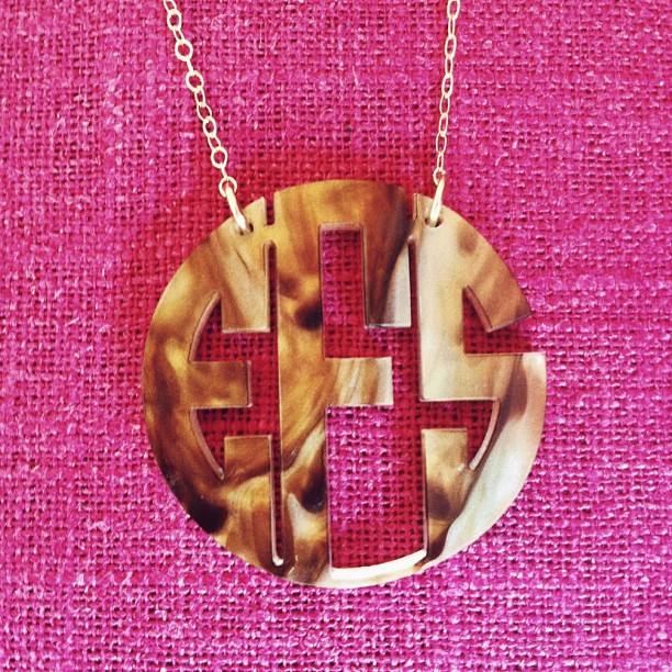 moon and lola acrylic block necklace