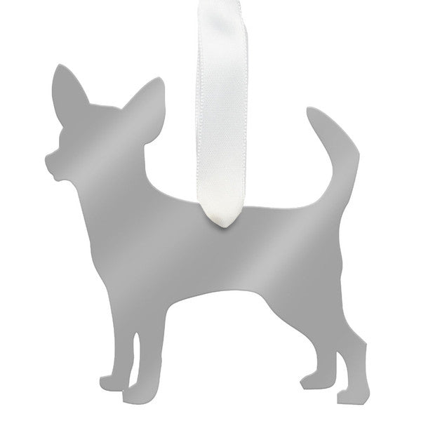 moon and lola chihuahua christmas ornament - gold