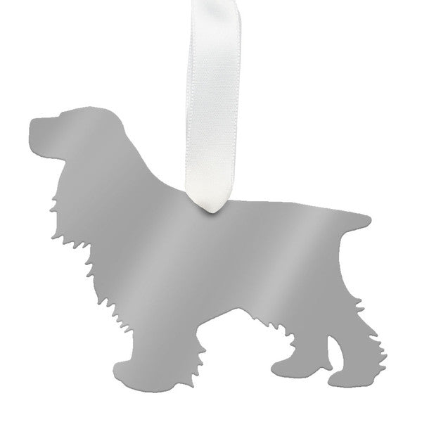 moon and lola cocker spaniel christmas ornament - gold