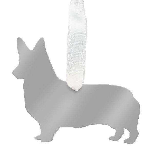 moon and lola corgi christmas ornament - gold