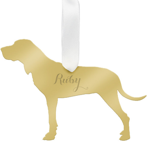 moon and lola hound christmas ornament - gold