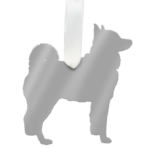 moon and lola husky christmas ornament - gold