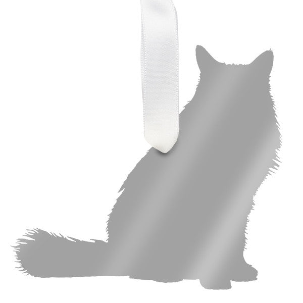moon and lola long haired cat ornament - gold