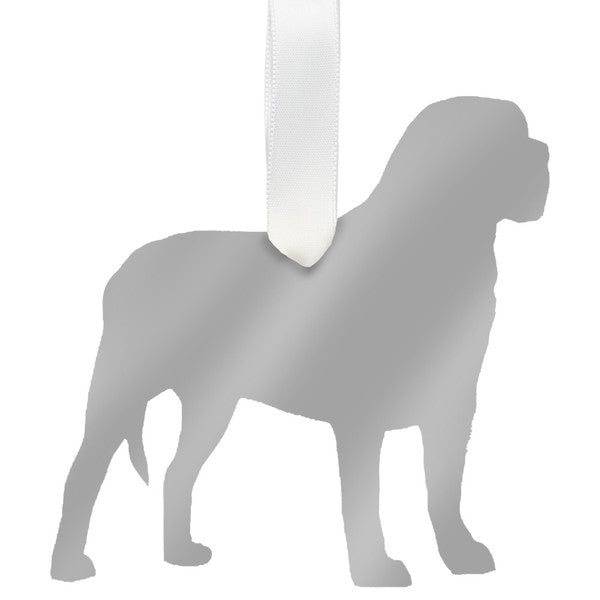 moon and lola mastiff christmas ornament - gold