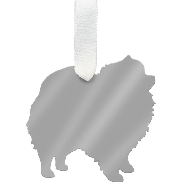 moon and lola pomeranian christmas ornament - gold