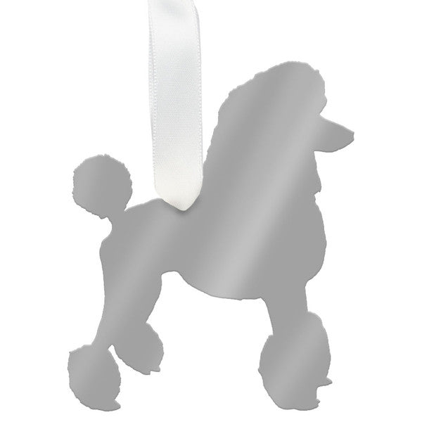 moon and lola poodle christmas ornament - gold