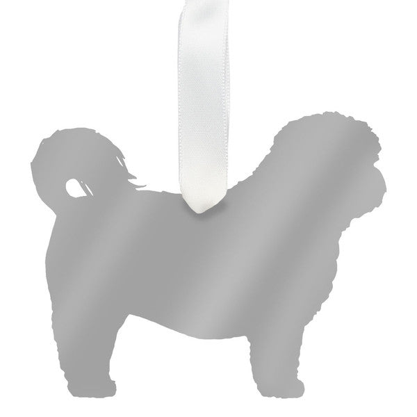 moon and lola shihtzu christmas ornament - gold