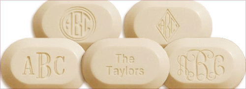 original luxury personalized soap gift set: monogram