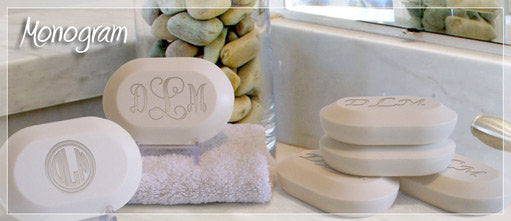 original luxury personalized soap gift set: monogram