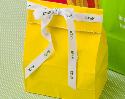 personalized 5/8" satin ribbon - 36 colors