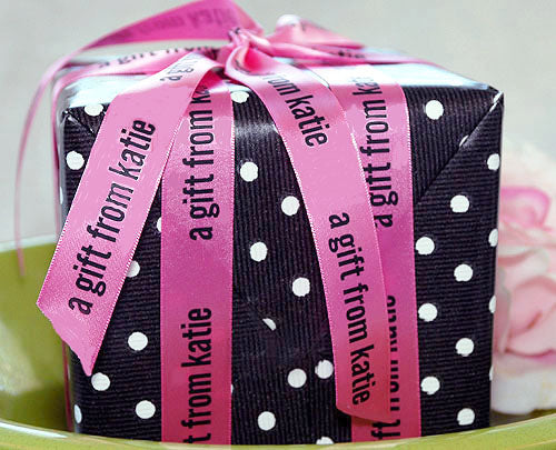 personalized 7/8" satin ribbon