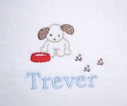 personalized baby bib - puppy