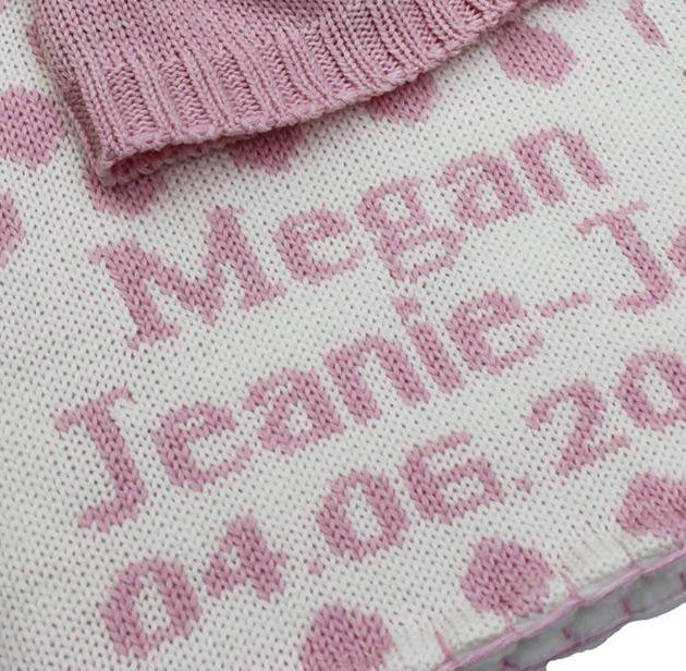 personalized baby blanket - dots