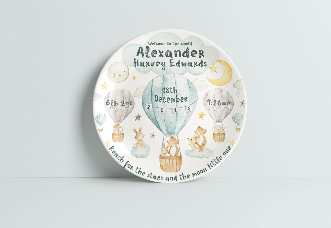 personalized baby boy plate