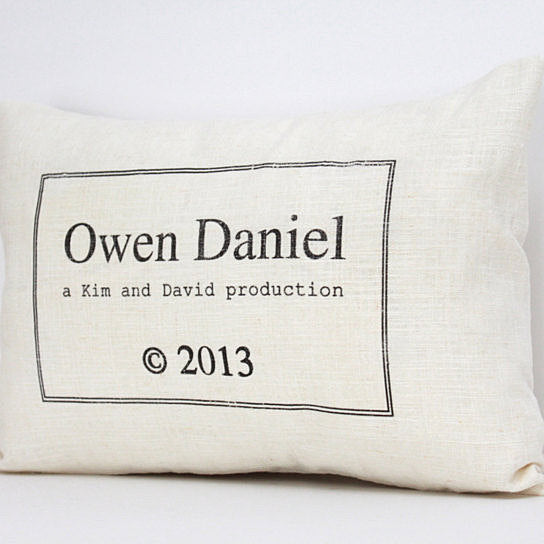 personalized baby pillow - production of (the parker)