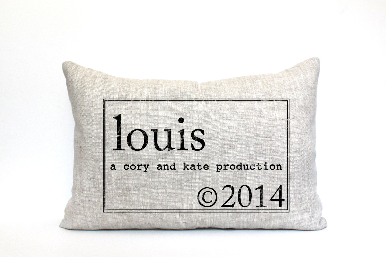 personalized baby pillow - production of (the parker)