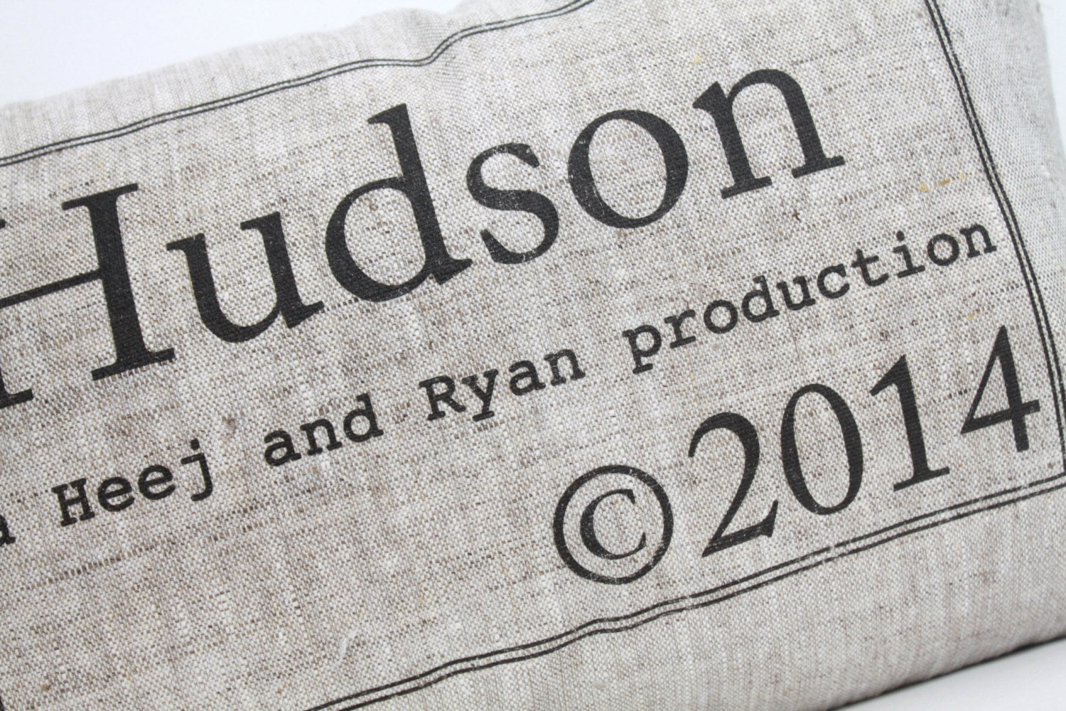 personalized baby pillow - production of (the parker)