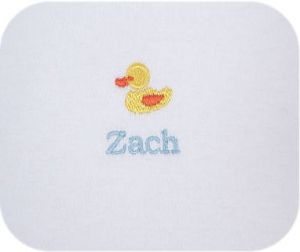 personalized burp cloth set - duck